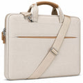 Laptoptasche 40 × 6 × 30 cm aus Textilgewebe Beige Braun mit Schultergurt