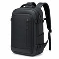 Rucksack 32 x 18 x 48 cm Schwarz aus Synthetik mit Mehrfachfächern für Alltag und Reise