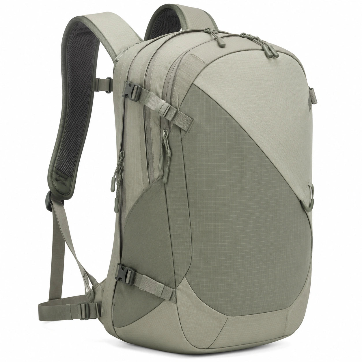 Rucksack 50 x 30 x 20 cm aus Textil in Olivgrün für Reisen mit gepolsterten Trägern